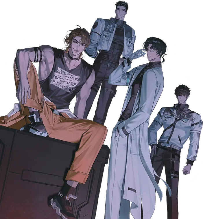 Four espers from the game posing together